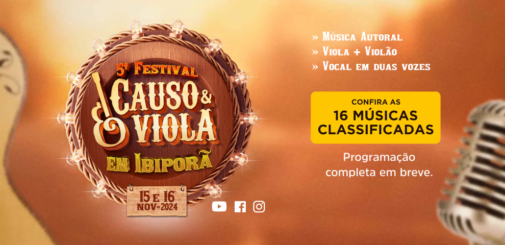 Ibiporã recebe em novembro, 5ª edição do Festival "Causo e Viola"